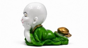 Figura Decorativa Moderna de Resina Hecha a Mano, Verde y Blanca, Escultura Decorativa para Mesa, Adorno para el Hogar - Product Image 5