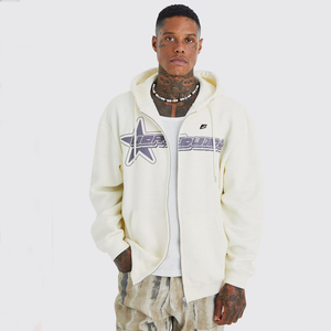 Sudaderas con capucha para hombre de algodón 100% transpirable, con cremallera completa, estilo casual, lavado ácido, teñido liso, personalizables, para invierno, venta al por mayor - Product Image 1