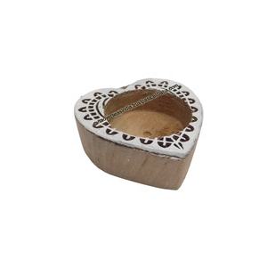 Bougeoir chauffe-plat en bois en forme de coeur pour la maison anniversaire noël et décoration de fête - Product Image 2