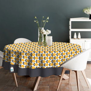 100% Pure Cotton Floral Woven Modern Printed <b>Round</b> <b>Table</b> <b>Cover</b> Soft Waterproof Oilproof for Kitchen Dining Home Decor - Product Image 5