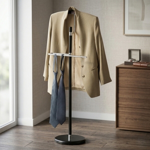 Porte-manteau tubulaire en acier moderne avec fonction de rangement et de valet, modèle LS206, meuble d'entrée de Taiwan Home - Product Image 1