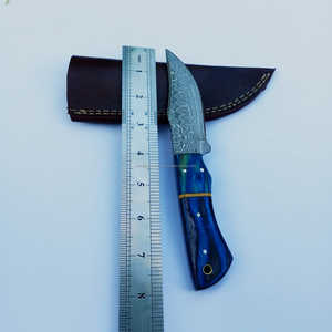 Cuchillo de supervivencia de alta calidad, cuchillo de caza, mango de madera Pakka, acero de Damasco, cuchillo de Damasco hecho a mano profesional, herramientas para exteriores - Product Image 6