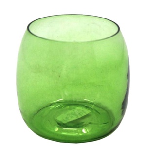 Décoration de noël agréable couleur verte verre votive de luxe pour la décoration intérieure pot de bougie en verre vide personnalisé - Product Image 1