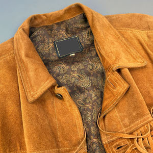 Chaqueta de Cuero de Gamuza de Primera Calidad con Flecos, Diseño Personalizado, Ropa Urbana de Moda, Estilo Vaquero - Product Image 2