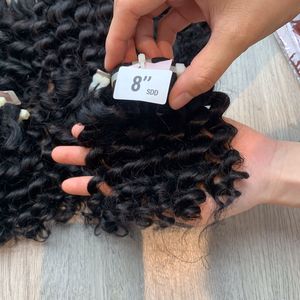 Bundle de couleur noire naturelle bouclée à l'eau 100% prix d'usine Belles boules de cheveux humains super doublement étirées - Product Image 2