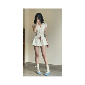 Jupe taille haute pour femme, respirante, avec bande élastique intégrée, short intégré, grande taille, écologique, décontractée, très vendue - Product Image 2