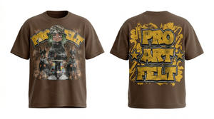 T-shirt d'été à col ras du cou et manches courtes, 100 % coton respirant, coupe ample, style streetwear, personnalisable avec logo, pour hommes, vente en gros - Product Image 3