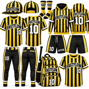 Maillot de baseball personnalisé, T-shirt d'équipe personnalisé avec votre nom et numéro, uniforme athlétique entièrement boutonné, sublimé, pour femmes et adultes, en polyester - Product Image 1