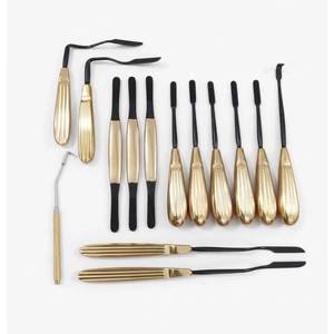 Instrumentos de cirugía plástica para lifting facial, lifting de cejas endoscópico, raspador nasal, en negro y dorado - Product Image 1