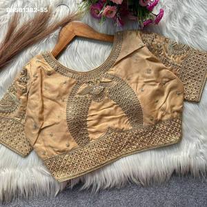 Premium Collection Silk With Heavy Embroidered with Animal-Motif Design Padded Sleeve <b>Blouse</b> Collection Supplier from Surat - Product Image 2