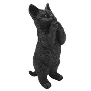 Escultura de Gato de Hierro Fundido, Artesanía en Bronce, Figura Decorativa de Gato para Jardín - Product Image 1