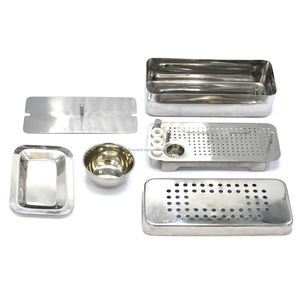 Bandeja de acero inoxidable con acabado clínico pulido y liso para PRF/GRF dental, instrumentos quirúrgicos manuales autoclavables y resistentes a la corrosión - Product Image 4