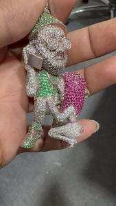 Nouvel Arrivage Collier Pendentif Entièrement Sertie de Pierres en Argent S925, Design Personnalisé, Moissanite VVS, Grand Pendentif Hip-Hop pour Chaîne Cubaine - Product Image 5