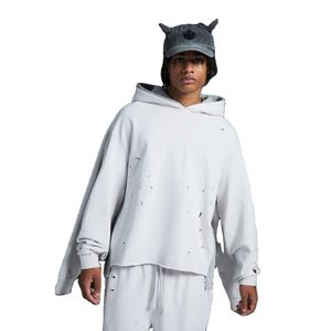 Jersey de Gran Tamaño con Capucha Doble para Hombre, Sudaderas con Capucha Desgastada, Disfraz de Halloween con Estilo, 100% Algodón, Unisex - Product Image 1