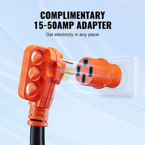 Cavo di Prolunga per Camper da 4,5 m, 50 Ampere, Resistente, con Spina Femmina NEMA 14-50R e Spina Maschio 50P, Indicatore LED per Sistemi Elettrici RV - Product Image 5