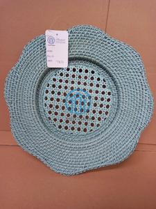 Decoration Natural Rattan Blue <b>Placemat</b> Table <b>Round</b> RattanTable <b>Placemat</b> in Kitchen Party Wedding - Product Image 3