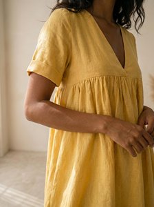 Robe midi en mousseline 100% coton imprimé floral, anti-plis, col à capuche, sans manches, coupe trapèze ample, décontractée, été/printemps, fente haute - Product Image 6