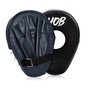 Pads de frappe en PU bleu avec sangle noire – Mitaines d'entraînement durables pour la boxe - Product Image 4