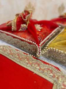 Premium Customizable Durable Fabric Beaded Square <b>Basket</b> Especially Designed for Wedding Gift Favors Festive Sale Gift <b>Hampers</b> - Product Image 3