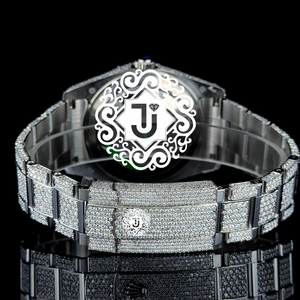Montre de luxe de haute qualité, nouvelle arrivée, 41 mm, en moissanite, style hip-hop, mouvement mécanique ETA, finition de luxe, quantité en gros - Product Image 4