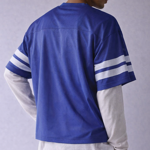 <b>Y2K</b> Streetwear Oversized Mesh American Football Jersey Men Breathable Practice Training Football Uniform OEM Wholesale USA Buyer - Product Image 3