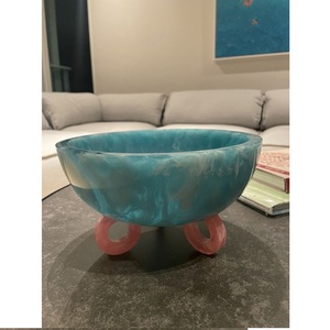 Bol de service tendance en résine polie de style indien, jetable et écologique, qualité supérieure en gros, bols à salade de luxe Lodi Impex - Product Image 2