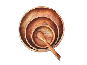 ชามซุปทำจากไม้เรียบสวยงามเครื่องครัวและอุปกรณ์รับประทานอาหารเป็นมิตรกับสิ่งแวดล้อมสำหรับบุฟเฟ่ต์และงานเลี้ยง - Product Image 4