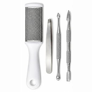 Kit de manicura profesional de acero inoxidable 7 en 1, cortaúñas, tijeras, pinzas, lima, empujador de cutículas para uso adulto - Product Image 2