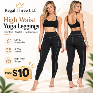 Leggings de yoga de cintura alta para mujer, largos, elásticos en 4 direcciones, para gimnasio y fitness, con costuras en contraste, para entrenamiento. - Product Image 1