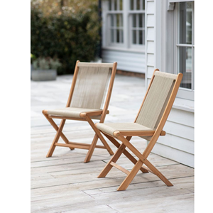 Silla Plegable de Madera para Exteriores con Asiento de Cuerda, Silla de Patio, Jardín, Terraza, Asiento Moderno para Balcón - Product Image 1