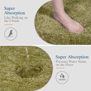 Hot Selling 17"x24" Microfiber Bath <b>Mat</b> Super Absorbent Non-Slip Floor Thick Plush Shaggy Tufted <b>Bathroom</b> Rug Washable Hotel - Product Image 2