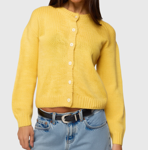 Pull élégant en mélange de cachemire à col rond, respirant, avec fermeture à boutons, chemise tricotée à manches longues pour femme, chaud et ample pour l'hiver - Product Image 4
