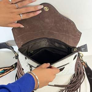 Bolso de Hombro de Cuero Vacuno Hecho a Mano de Primera Calidad, Estilo Occidental, con Flecos, para Mujer, 2026 - Product Image 6