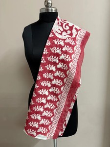 Pareo de Playa con Estampado Artesanal, Sarong de Algodón para Mujer, Diseño Floral Largo - Product Image 4