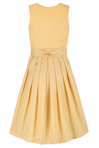 Women's Vintage Dirndl <b>Dress</b> A-Line Midi Short Sleeve Velvet with Belt Square Neck <b>Ruffle</b> Sleeve Contrast Color Flared Hem - Product Image 5