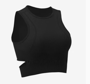 Ropa Interior Deportiva sin Costuras para Mujer, Top Corto con Aberturas, Estilo Yoga - Product Image 6