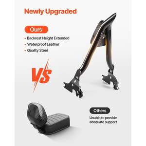 Dyna 2006-2017 Sissy Bar Backrest 27 in Height <b>Motorcycle</b> <b>Seats</b> & Backrests - Product Image 4