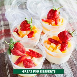 100 Set di Coppette Monoporzione in Plastica da 4 Once con Coperchi per Soufflé, Salse, Snack, Condimenti, Gelatine e Contenitori per Alimenti - Product Image 2