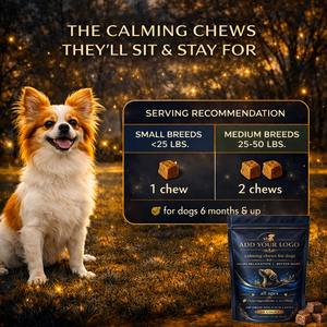 Suplemento OEM de Golosinas Calmantes para Perros, para la Ansiedad, el Miedo y el Alivio del Estrés, Masticables Suaves, Apoyo Natural para la Relajación, Suplemento para Mascotas - Product Image 5