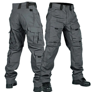 Men's Winter Multi-Pocket <b>Canvas</b> Cargo Pants Polyester/Cotton Quick Dry Outdoor Utility Casual Streetwear OEM/ODM - Product Image 1