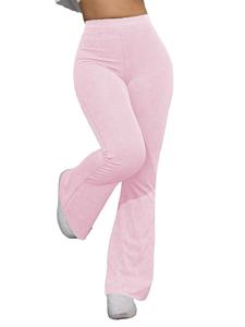 Pantalones Anchos Azules Personalizados, Cintura Alta, Elásticos, Transpirables, de Punto, Casuales, con Bolsillos Laterales, Estilo Otoñal - Product Image 2