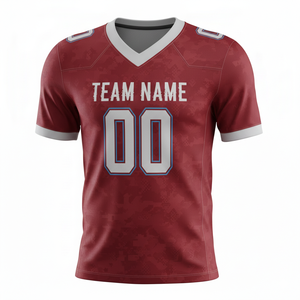 Camiseta de Práctica de Fútbol Americano Personalizada para Adultos, Manga Corta, Transpirable, Opción de Talla Grande, Cuello en V, 100% Poliéster - Product Image 5