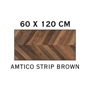Carreaux de sol en porcelaine mate Amtico strip marron 60 x 120 cm, design moderne, parquet, usage intérieur - Product Image 1