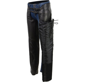 Samroz Sports Premium Leather Seamless Fusing Motorcycle <b>Riding</b> <b>Chaps</b> for Women Bikers All Seasons - Product Image 4