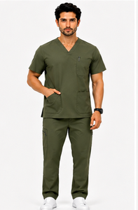 Ensemble de blouses médicales pour hommes tendance avec pantalon jogger, uniforme d'infirmier respirant en spandex, tenue de travail hospitalière, logo personnalisé, durable - Product Image 5