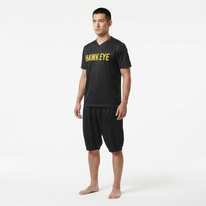 Camiseta de Fútbol Americano Personalizada al por Mayor, Uniforme Deportivo Transpirable de Poliéster con Cuello en V y Manga Corta para Hombre - Product Image 3