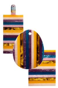 Planche à découper en résine, design marbré bleu antidérapant, planches à découper Candice - Product Image 3