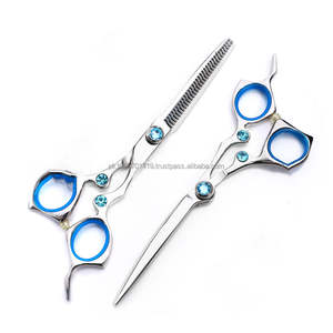 Venta caliente tijeras de mano izquierda tijera precisión japonés profesional 440C acero doble peluquero recorte para tijeras de pelo - Product Image 1