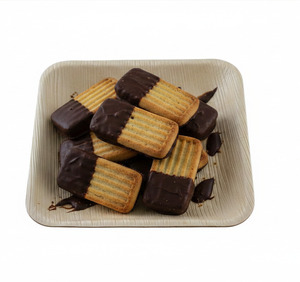 Plato Cuadrado de Bambú, Diseño Minimalista Sólido, Platos Biodegradables de 5 x 5 Pulgadas - Product Image 1