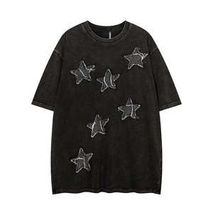 เสื้อยืดผู้ชายไซส์ใหญ่ ล้างสีแบบแอซิดวอช ผ้าคอตตอนหนา 100% ทรงโอเวอร์ไซส์ แขนสั้น เนื้อผ้านุ่ม สไตล์วินเทจ ขายส่ง รับทำโลโก้ตามสั่ง OEM ODM - Product Image 3